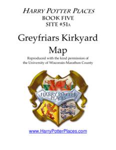Harry Potter Places Book Five Site #51a Greyfriars Kirkyard  Map 