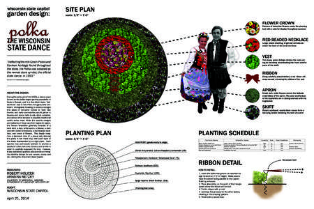 wisconsin state capitol  garden design: polka