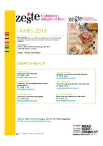 Tarifs 2015 Zeste [Mode de compatibilité]