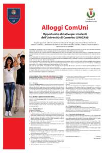 Comune di Castelraimondo Alloggi ComUni Opportunità abitative per studenti dell’Università di Camerino (UNICAM)