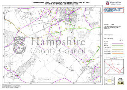 THE HAMPSHIRE COUNTY COUNCIL (s[removed]WILDLIFE AND COUNTRYSIDE ACT[removed]DEFINITIVE MAP OF PUBLIC RIGHTS OF WAY[removed]