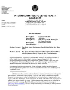 Employment Non-Discrimination Act / Health insurance / Scott Reske / David Frizzell / Insurance / Indiana / Politics of the United States / Humanities / 111th United States Congress / David Orentlicher / Year of birth missing