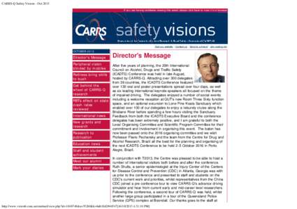 CARRS-Q Safety Visions - Oct 2013