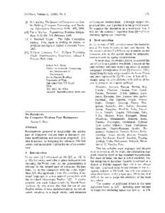 TUGboat, Volume[removed]), No. 2 G.A. Kubba. The Impact of Computers on Arabic Writing, Character Processing, and Teaching. Information Processing, 80:[removed], 1980. Pierre Mackay. Typesetting Problem Scripts. Byte, 11(2