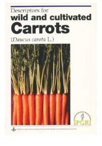 Descriptors for wild and cultivated Carrots (Daucus carota L.)