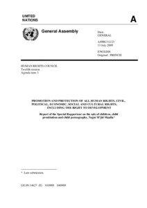 Child pornography / Human behavior / Child labour / Human trafficking / Pedophilia / Pornography / Prostitution of children / Simulated child pornography / Special Rapporteur on the sale of children /  child prostitution and child pornography / Human sexuality / Child sexual abuse / Childhood