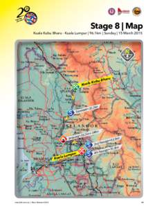 Stage 8 | Map  Kuala Kubu Bharu - Kuala Lumpur | 96.1km | Sunday | 15 March 2015 ru u Bha