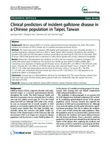 A community-based study on the relationship between insulin resistance /β-cell dysfunction and gallstone disease