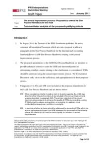 IFRS Interpretations Committee Meeting Agenda Paper