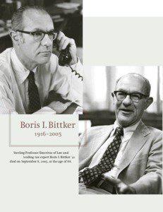 ˘ News in Brief  Boris I. Bittker