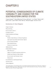 Southeast mega-region (Chapter 5) from the Foundation document of Climate Change Impacts on the United States: The Potential Consequences of Climate Variability and Change