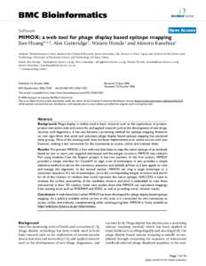 BMC Bioinformatics  BioMed Central Open Access