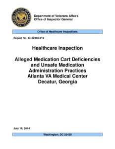 Department of Veterans Affairs Office of Inspector General Office of Healthcare Inspections Report No[removed]