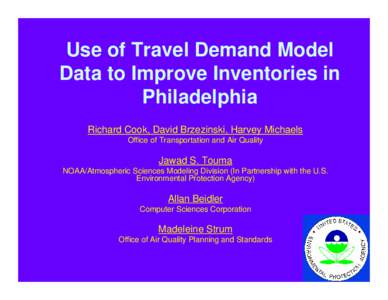 Use of Travel Demand Model Data to Improve Inventories in Philadelphia