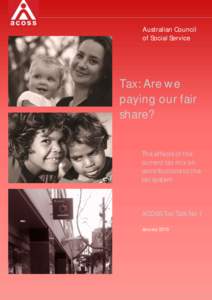 Australian Council of Social Service Tax: Are we paying our fair share?