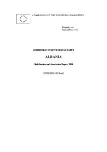 COMMISSION OF THE EUROPEAN COMMUNITIES  Brussels, xxx SEC[removed]COMMISSION STAFF WORKING PAPER