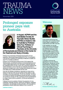 TRAUMA NEWS November 2013 Prolonged exposure pioneer pays visit