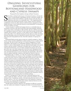 Ongoing Silvicultural Guidelines for Bottomland Hardwood and Cypress Swamps Prepared by the Southern Group of State Foresters