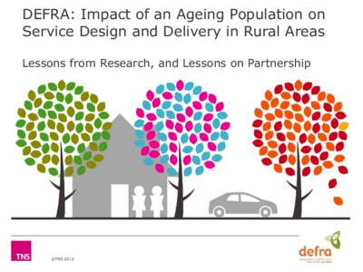 DEFRA: Impact of an Ageing Population on Service Design and Delivery in Rural Areas Lessons from Research, and Lessons on Partnership Replace with Client logo