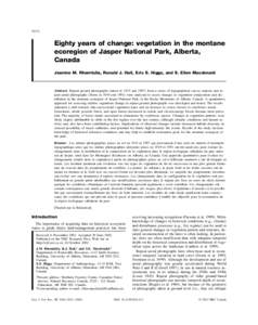 Color profile: Generic CMYK printer profile Composite Default screen[removed]Eighty years of change: vegetation in the montane