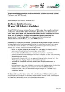 Microsoft Word[removed]Studie zur Schafsömmerung - 98 von 100 Schafen überleben.doc