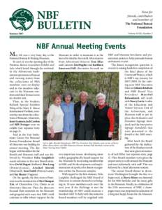 Summer[removed]NBF Bulletin  News for