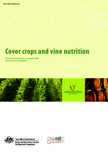 Crops / Vines / Canopy / Agricultural soil science / Vine training / Irrigation in viticulture / Green manure / Vineyard / Cover crop / Agriculture / Viticulture / Land management