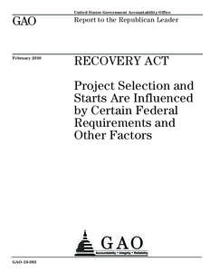 United States Government Accountability Office  GAO Report to the Republican Leader