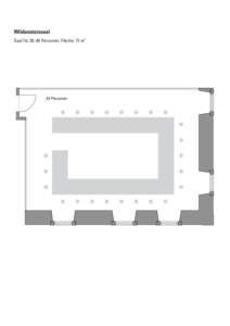 Wildensteinsaal Saal für 20–40 Personen, Fläche: 71 m2 24 Personen  