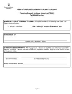 Microsoft Word - Planning Council OL Faculty Nomination Form.doc