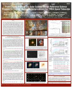 Astrophysics Strategic Mission Concept Studies From Cosmic Dawn to Our Solar System: Design Reference Science Program for the Star Formation Camera aboard the THEIA Space Telescope