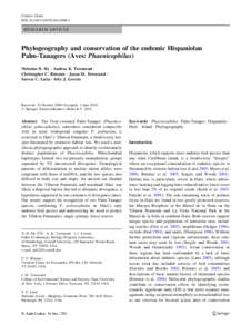 Phylogenetics / Evolutionary biology / Phaenicophilus / Thraupidae / Black-crowned Palm-tanager / Grey-crowned Palm-tanager / Western Chat-tanager / Podicipedidae / White-winged Warbler / Biology / Taxonomy / Molecular evolution