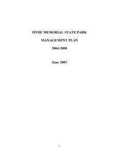 Draft Outline and Guidance on Preparing a Park Management and Development Plan