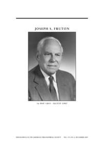 Joseph S. Fruton / Carl Niemann / Chemistry / Science / Biology