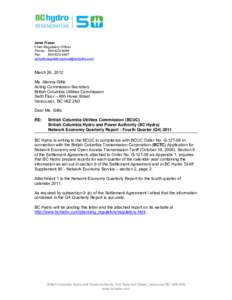 2012_03_26 BC Hydro 2011 Q4 Network Economy Quarterly Report