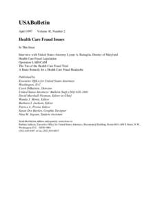 US Attorneys' Bulletin Vol 45 No 02, Health Care Fraud