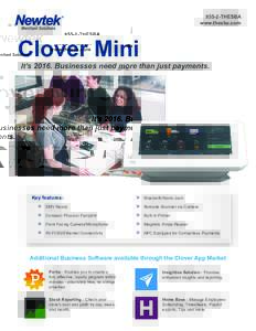 855-2-THESBA www.thesba.com Clover Mini  It’sBusinesses need more than just payments.