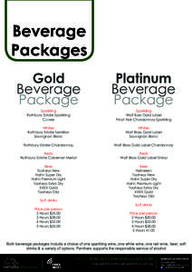 Newcastle Panthers Beverage Packages 2014.indd