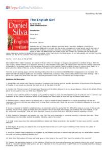 Reading Guide  The English Girl By Daniel Silva ISBN: Introduction