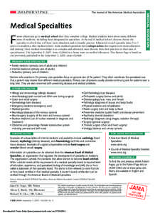 JAMA Patient Page | Medical Specialties