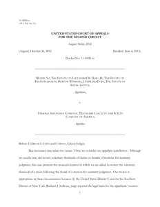 [removed]cv Ali v. Fed. Ins. Co. UNITED STATES COURT OF APPEALS FOR THE SECOND CIRCUIT August Term, 2012