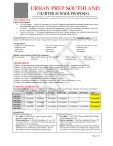 Urban Prep Southland Charter School Proposal