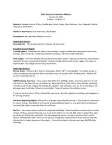 SDLN Executive Committee Minutes January 19, 2011 9:00am – 11:00am CT Members Present: Warren Wilson, Ethelle Bean, Nancy Sabbe, Patty Anderson, Sam Gingerich, Ronelle Thompson, David Gleim Members Not Present: Dan Sie