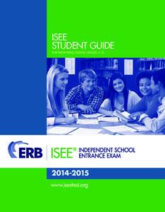 ISEE STUDENT GUIDE FOR PAPER-PENCIL TESTING GRADES 5–[removed]www.iseetest.org