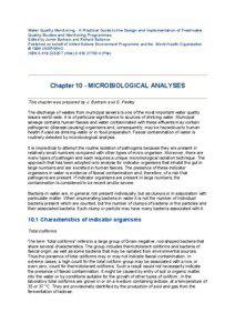 Water Quality Monitoring - A Practical Guide to the Design and Implementation of Freshwater Quality Studies and Monitoring Programmes Edited by Jamie Bartram and Richard Ballance