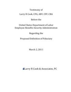 Economic theories / Types of business entity / Financial economics / Employee Share Ownership Plan / Employment compensation / Economics / Fiduciary / Valuation / Appraiser / Law / Finance / Cooperatives