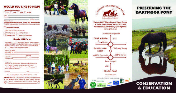 Saving Dartmoor Ponies - Leaflet Pg1