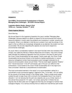 Sustainability / Environmental Commissioner of Ontario / Sustainable forest management / Environment / Environmental social science / Gord Miller