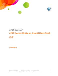 AT&T Connect Mobile for Android (Tablet) FAQ
