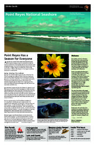 Visitor Guide  National Park Service U.S. Department of the Interior  Point Reyes National Seashore